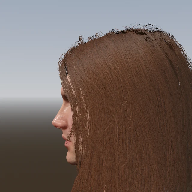 Shaded as hair
